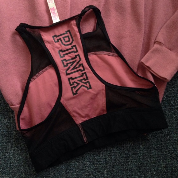 PINK OTS Sweatshirt + Matching Sports Bra💖💖💖 - Picture 2 of 2