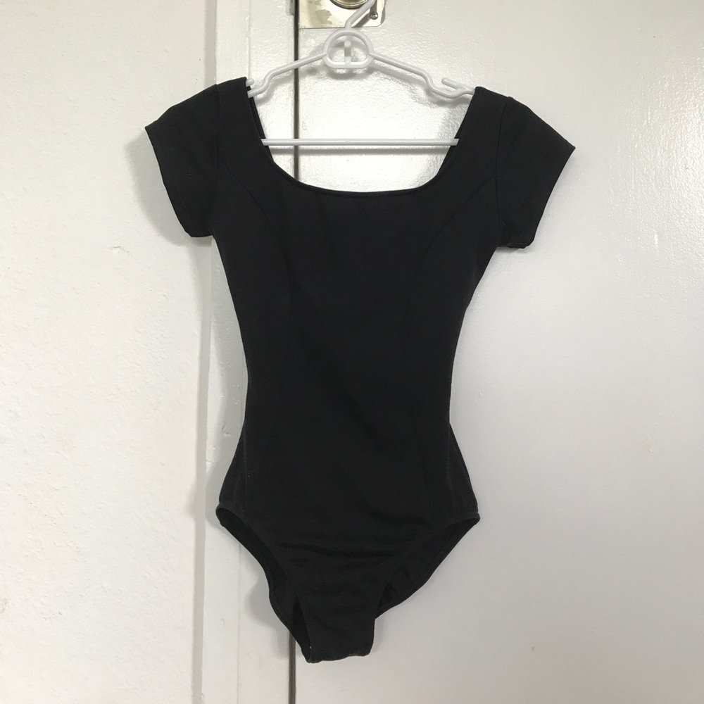 Mirella black dance leotard