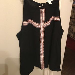 Black high neck tank