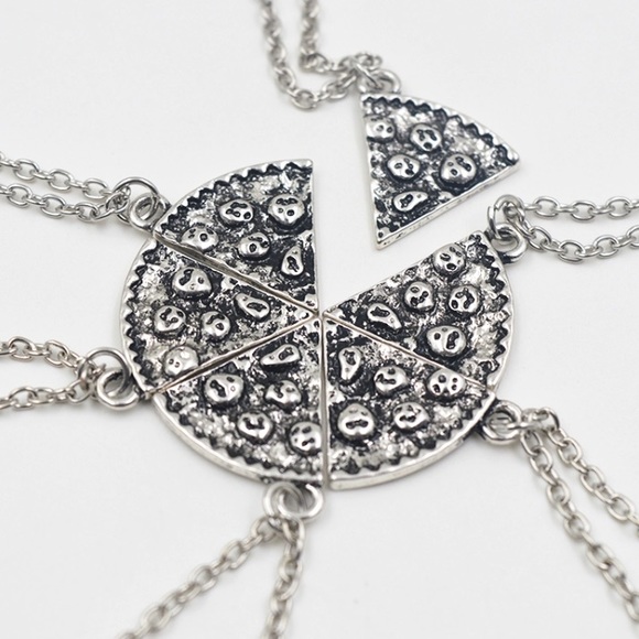 6pcs Pizza Pendant Necklaces Friendship Necklace - Picture 2 of 6