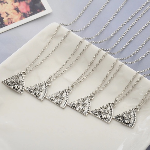 6pcs Pizza Pendant Necklaces Friendship Necklace - Picture 3 of 6