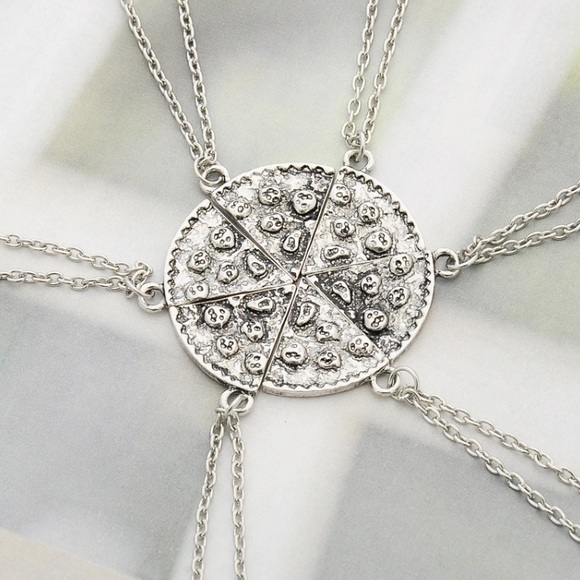 6pcs Pizza Pendant Necklaces Friendship Necklace - Picture 4 of 6