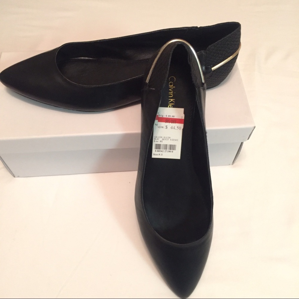 Calvin Klein Black Flats