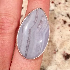 Lacy agate ring