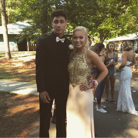 Blush/gold prom dress! - Picture 3 of 4