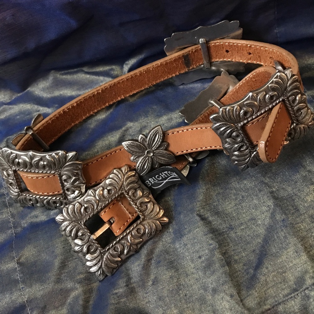 Vintage Brighton Multi Buckle Belt