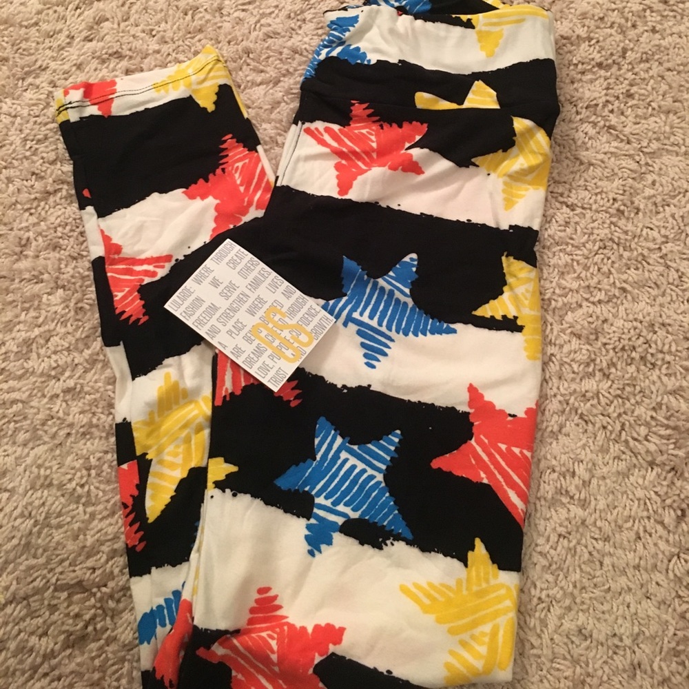 OS Lularoe leggings NWT Americana stars stripes