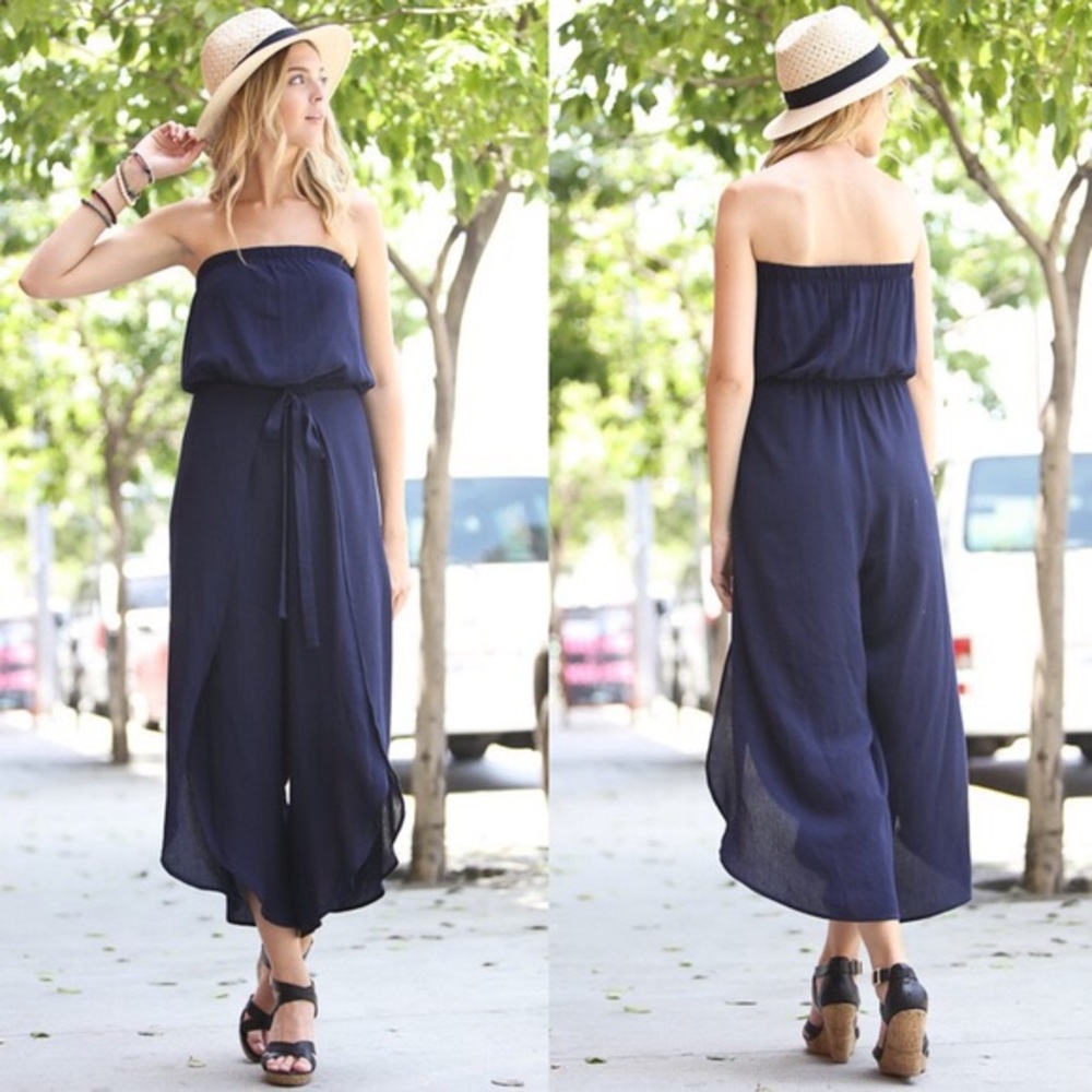 LAST - MICAH Flutter Jumpsuit - NAVY - Picture 2 of 3