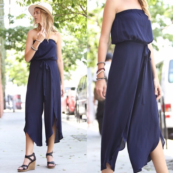 LAST - MICAH  Flutter Jumpsuit - NAVY - Picture 3 of 3