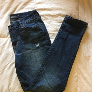 Destroyed Curvy Mid- Rise Skinny Jean