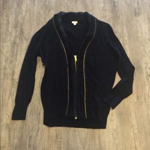 J Crew Zip Cardigan