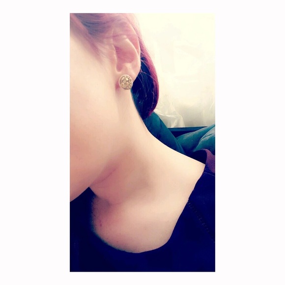 Handmade Hot Pink Druzy Style Stud Earrings - Picture 3 of 6