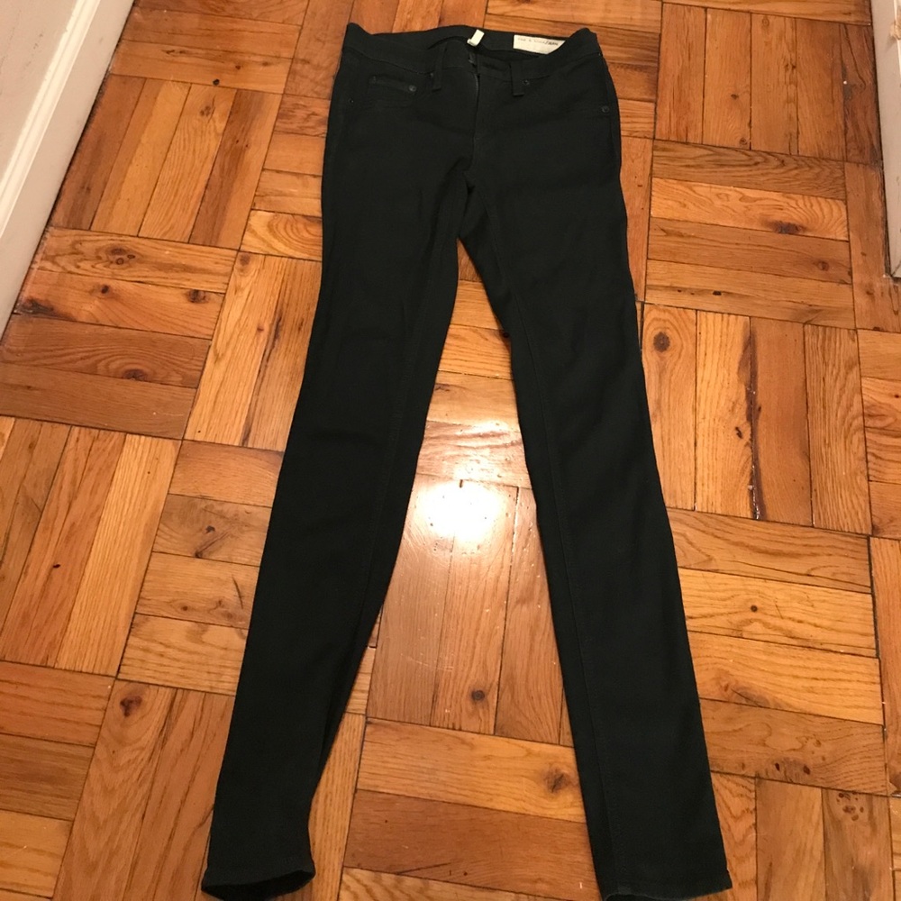 Coated Rag & Bone Legging Jeans.