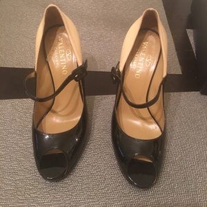 Valentino Mary-Jane peep toe heels
