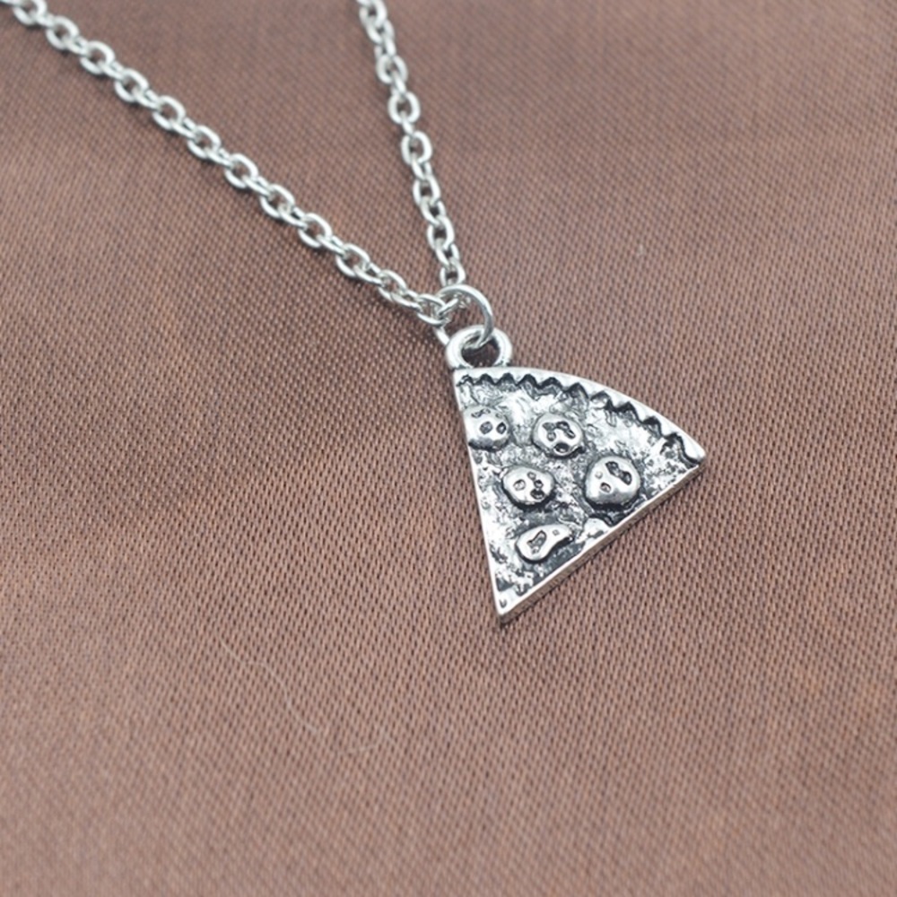🍕 Pizza Dainty Pendant Necklace - Picture 3 of 4
