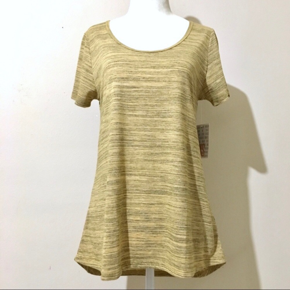 {LULAROE} Mustard/Grey Classic Tee