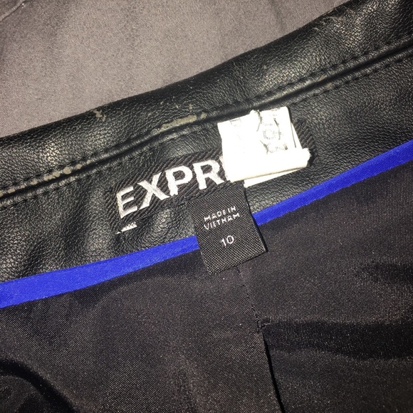 Black Semi-Leather Blazer - Picture 2 of 2