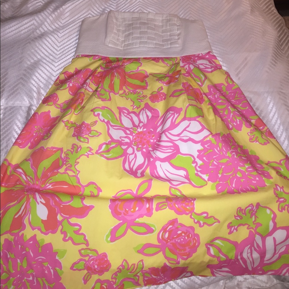 LILLY PULITZER STRAPLESS DRESS!