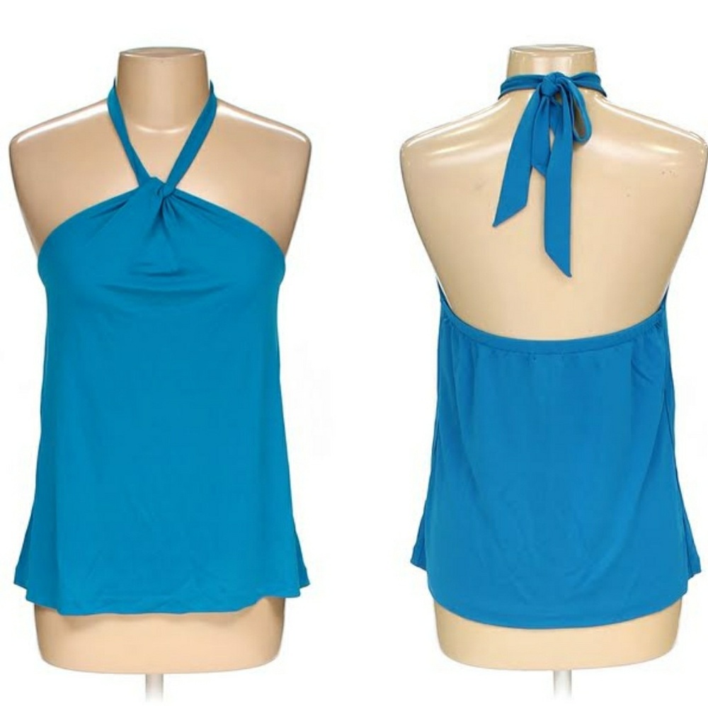 CLEARANCE Ann Taylor Lagoon Blue Halter Top