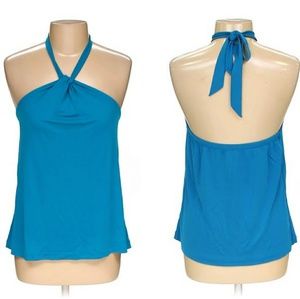 CLEARANCE Ann Taylor Lagoon Blue Halter Top