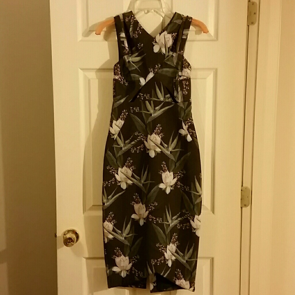 Floral cutout dress