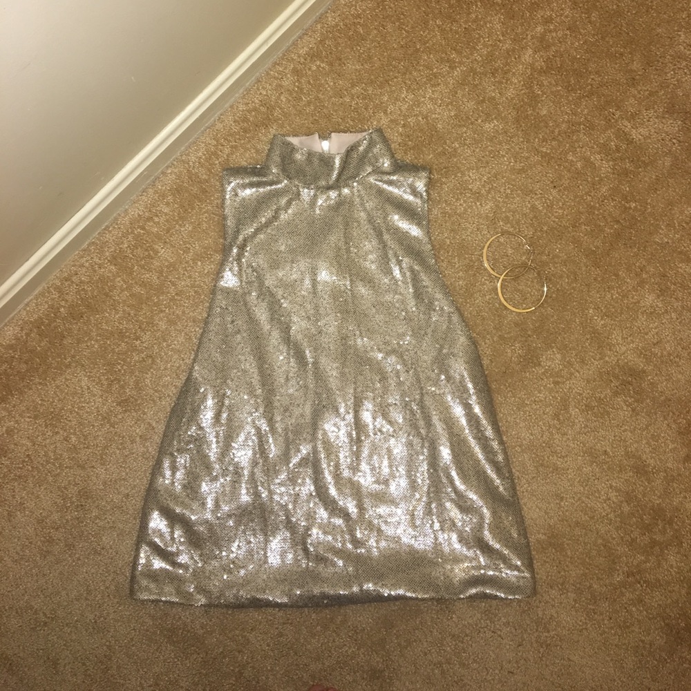 Off gold Sequin Cut off Blouse