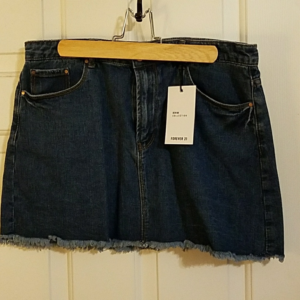 Denim mini skirt