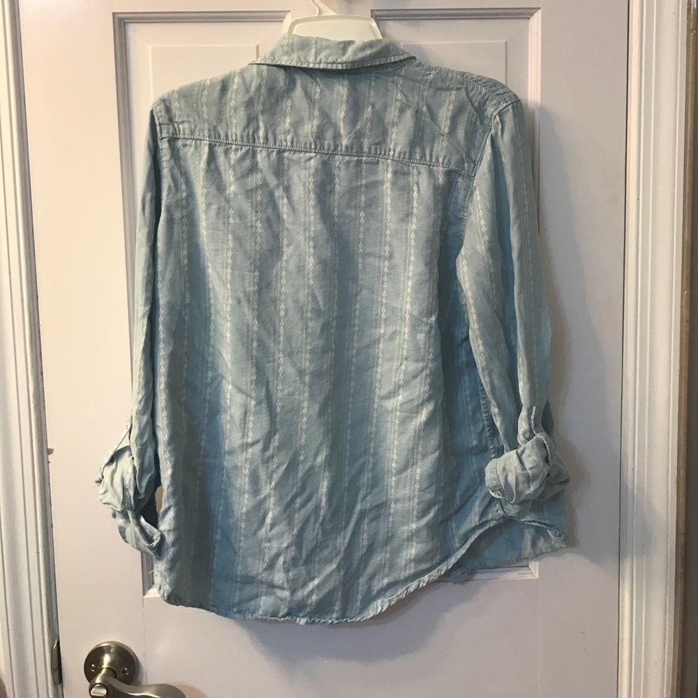 Printed Blue Button Down Shirt - image 2