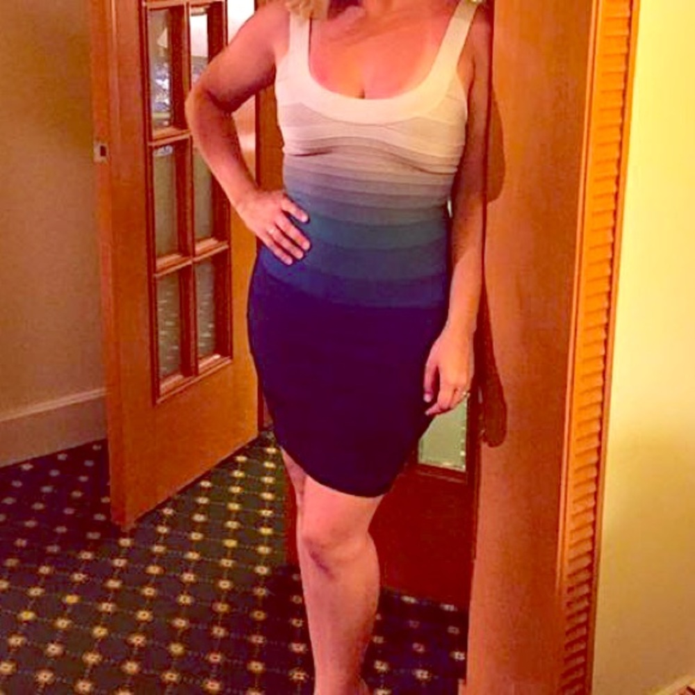 Authentic gorgeous HERVE LEGER bandage dress.