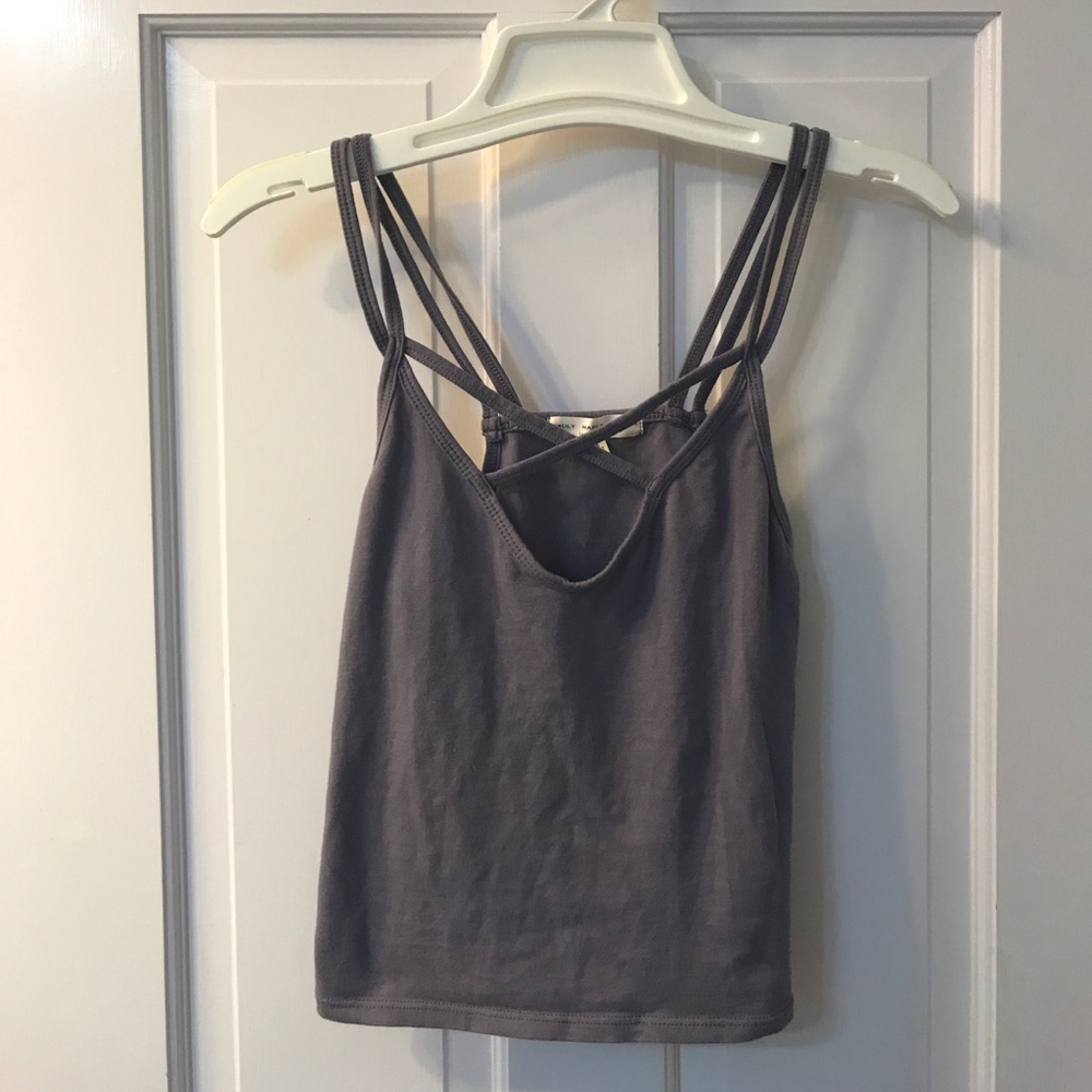 Criss cross, spaghetti strap crop top