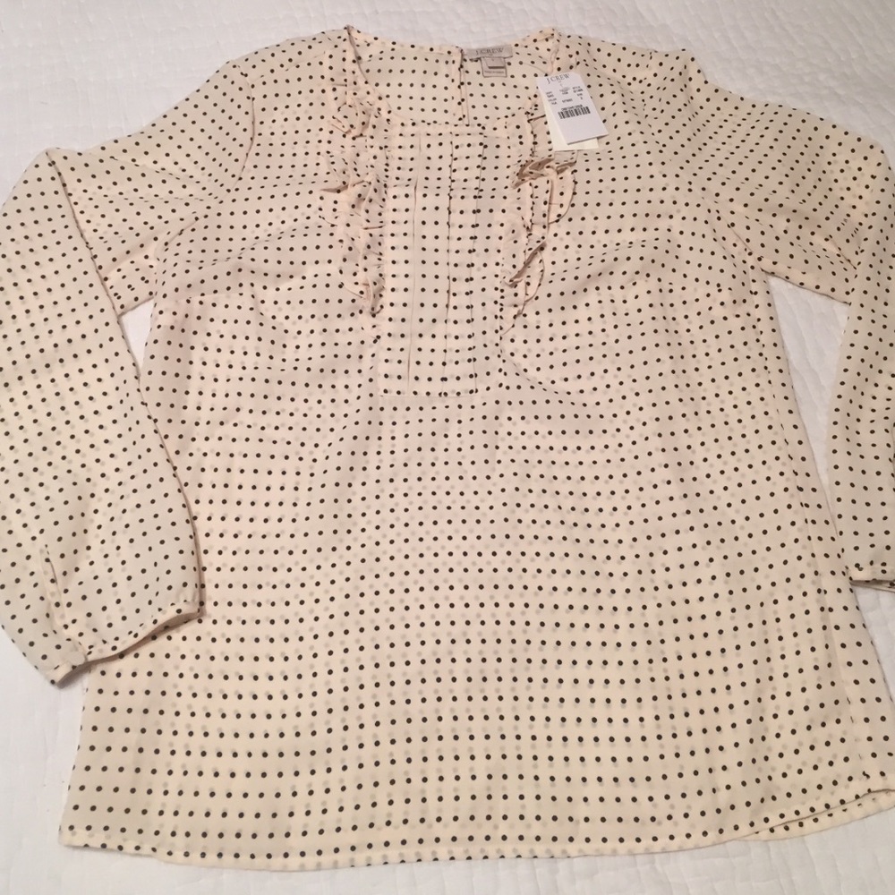 NWT J. Crew Factory Ruffle Blouse Size 2