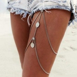 Vintage Coin Multilayer Bohemia thigh leg chain