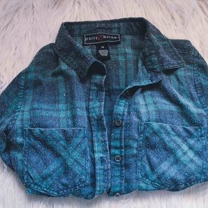 Green and Blue Flannel XS