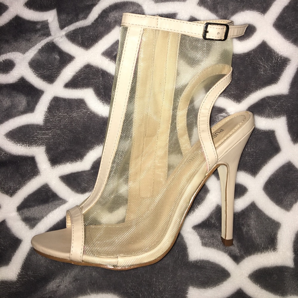Public desire mesh booties (never worn)