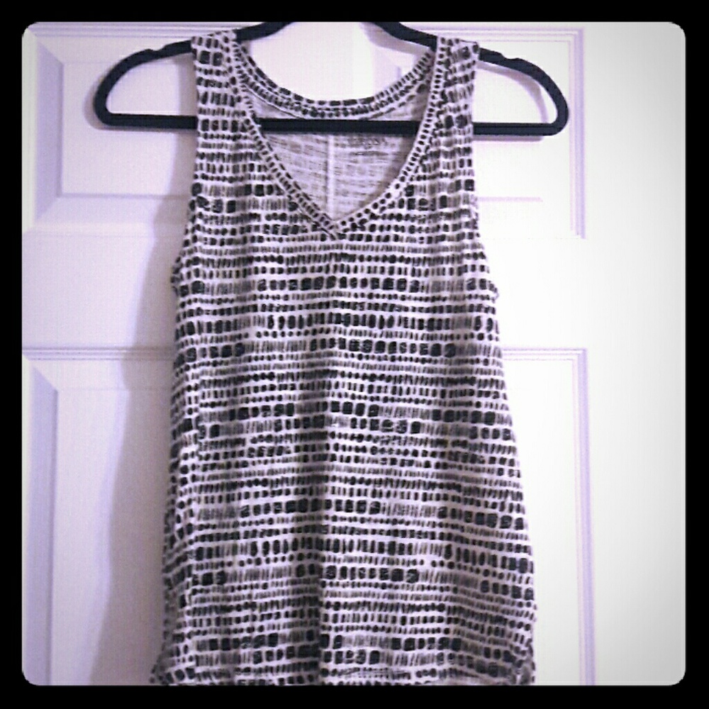 Black & White Printed Tank Top