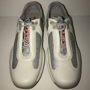 Prada Calzature Donna Argento Size 36.5