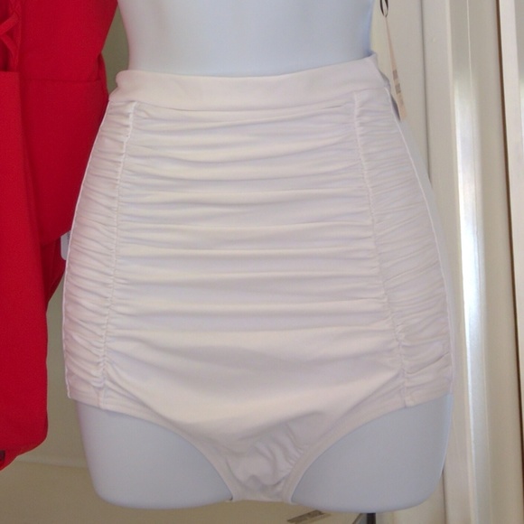 Unique Vintage Other - Unique Vintage High Waisted Bikini Bottoms White