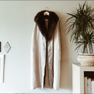 Vintage REAL fur vest duster