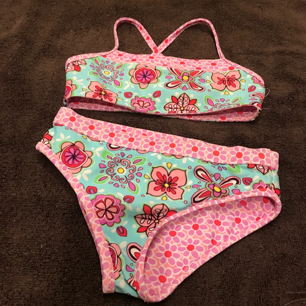 Hannah Andersson 2 piece reversible swimsuit