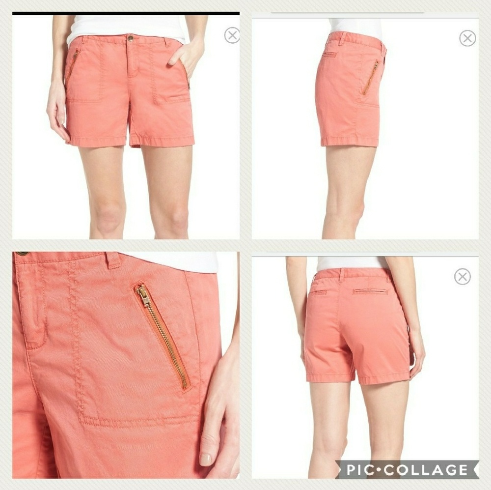 Coral Color Cotton Short Addison