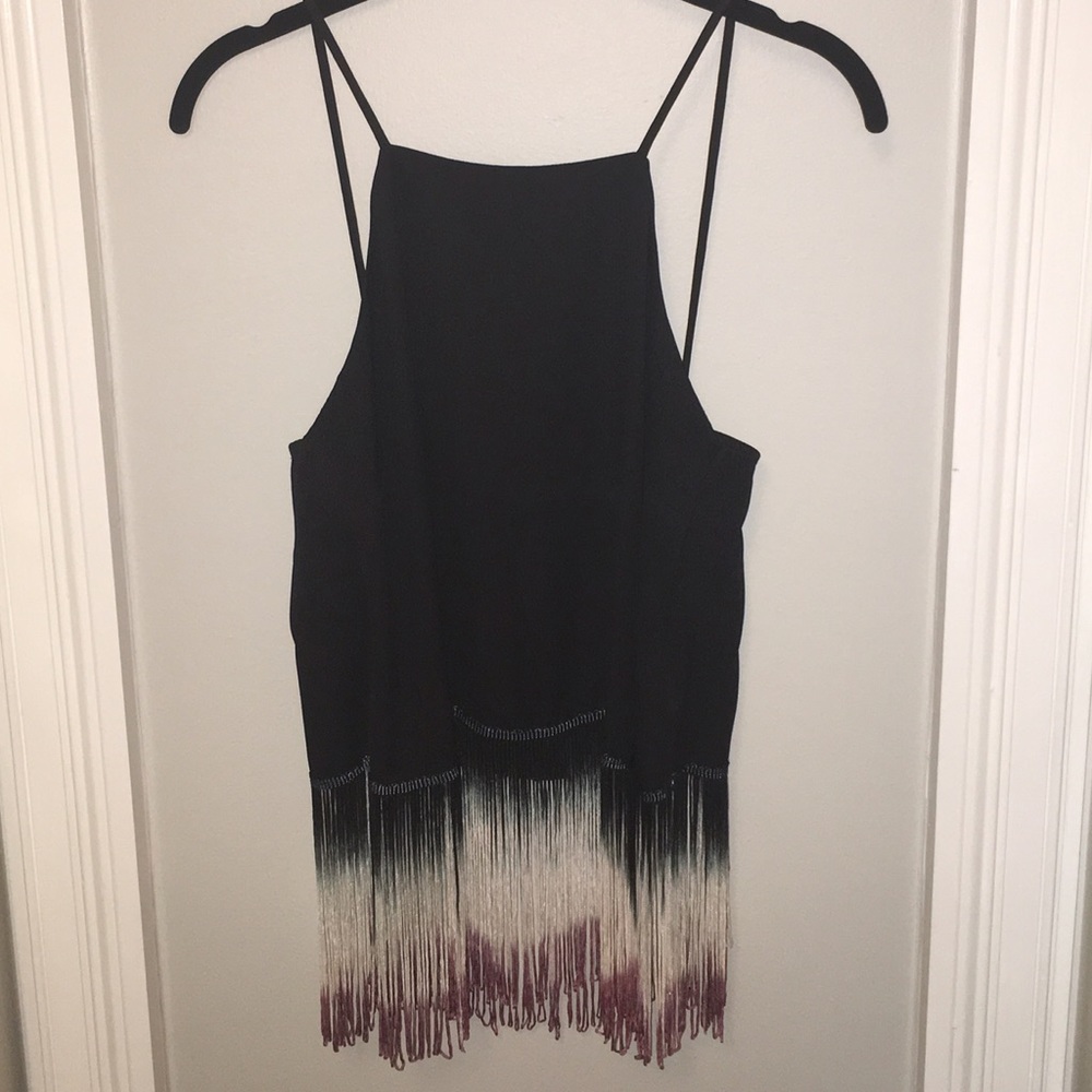 Fringe ombré top