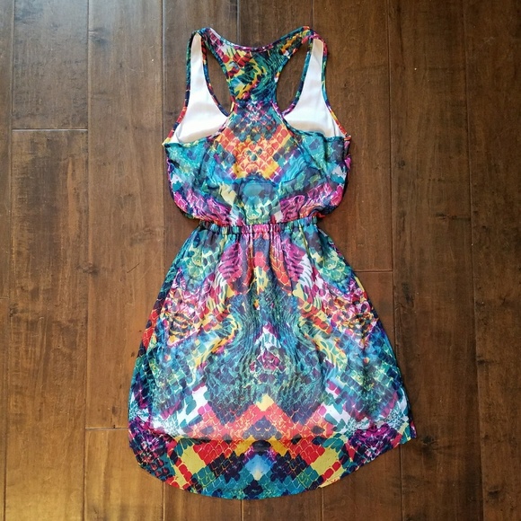 Multi Color Snake Skin Print Dress - Picture 2 of 3