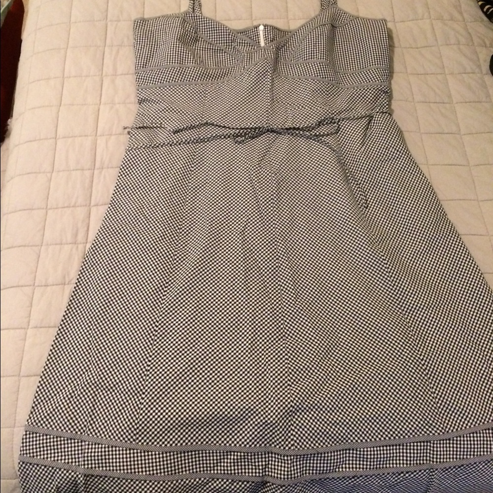 Talbots size 14 Gingham Dress - Black and white