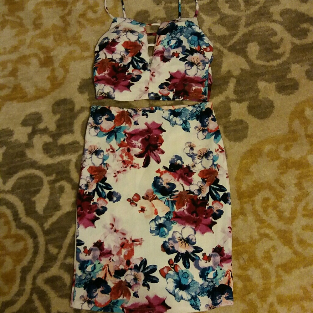 Floral Skirt/Top Set