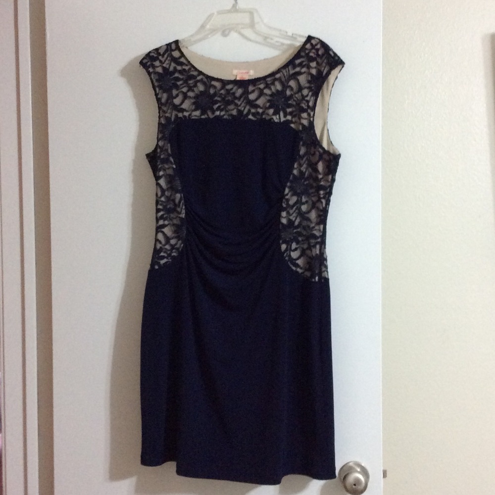Dress blue with lace details