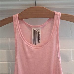 NWOT Pink Free People Long Beach Tank - xs