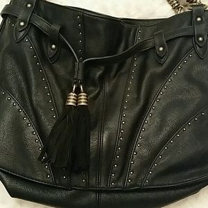 Jessica Simpson Black Shoulder Bag w/ Tassels