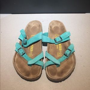 Birkenstock Mayari Turquoise Leather! 37