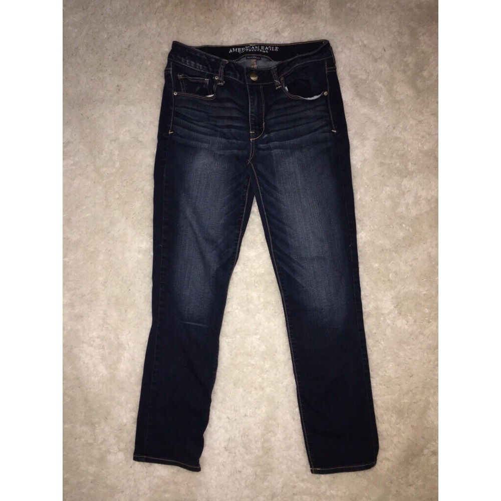 Flattering, Dark Blue American Eagle Skinny Jeans