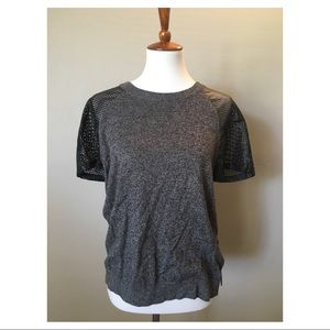 BANANA REPUBLIC : (Faux) Leather Sleeve Sweater